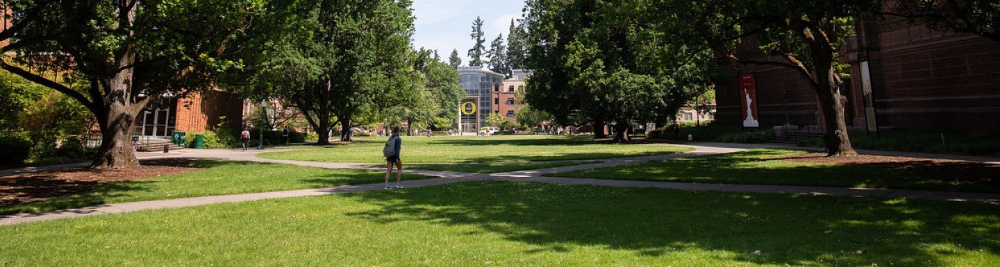 Paths crossing on UO campus
